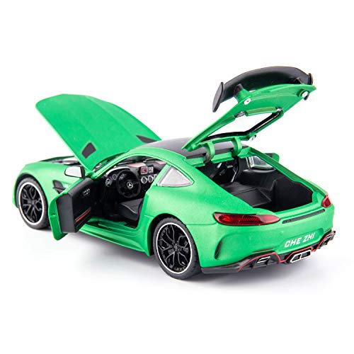 BDTCTK 1/24 AMG GTR Modelo de Auto de Juguete Verde miniatura 3