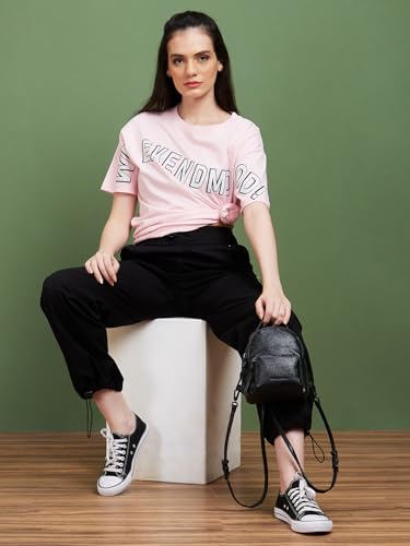 Image of Globus Women White Printed Boxy Fit Casual T-shirt-3638274001
