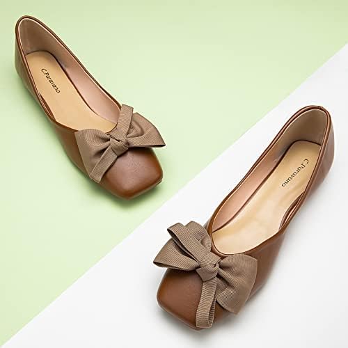 C.Paravano Flats for Women | Square Toe Shoes | Ballet Flats | Dressy Women Shoes - Image 2