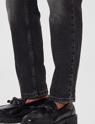 Image of Women's Mid Rise Relaxed Tapered Fit Black Jeans