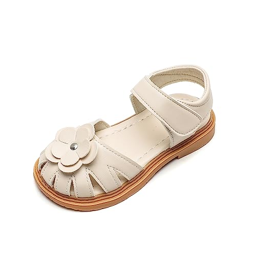 Image of Komfyea Girl Summer Cute Wrap Toe Toddler Soft Flower Flat Beach Sandal Shoes