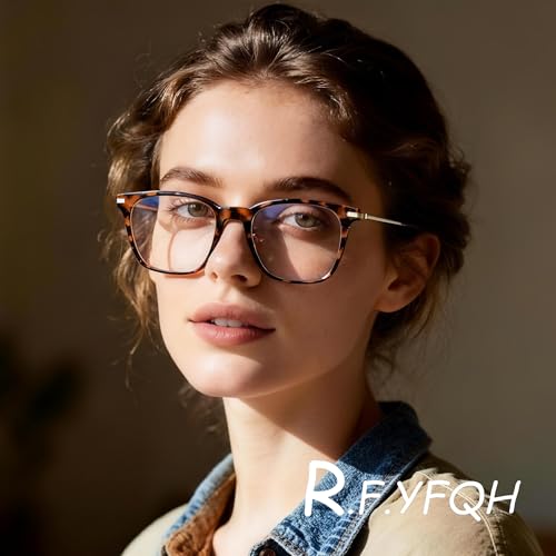Image of Blue Light Blocking Glasses for Women Men, Square Thick Frame Anti Eyestrain & UV Glare JF6218