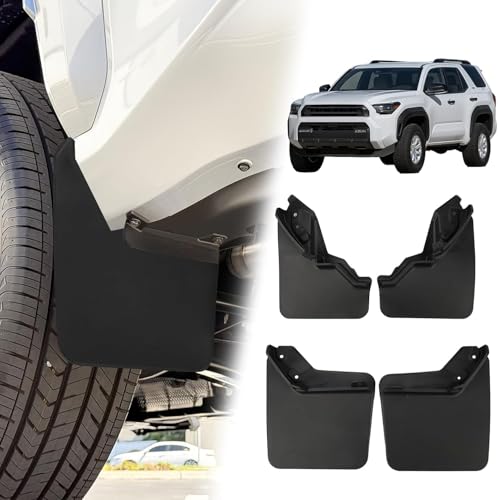 Image of Mud Flaps Splash Guards for Toyota 4Runner 2025 2026 (Not Fit for TRD Pro, Trailhunter), TPE Mud Guards, Protects Against Mud, Rocks, and Debris, 2025 Toyota 4Runner Accessories (4PCS)