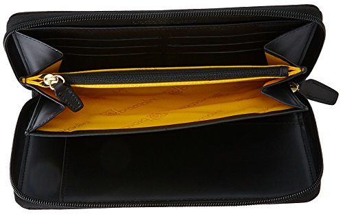 Braccialini Eva, Portafoglio Donna, Nero, 21x12x3