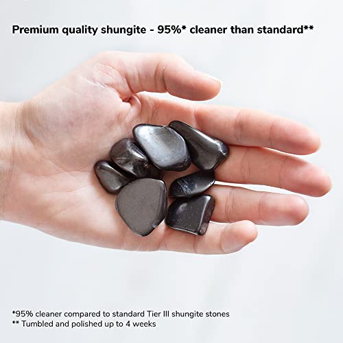 41yZ85U9RZL Shungite Tumbled Stones for Water Purification, 100g (0.22 lbs), Crystal Water Bottle Healing, Healing Crystal Infused… - Image 7