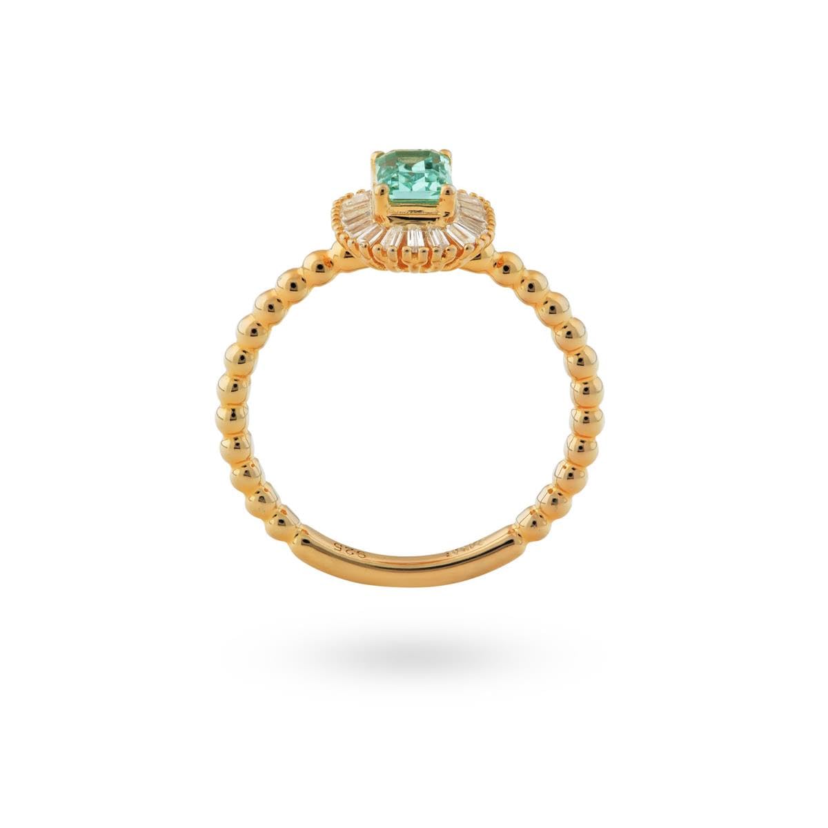 24KAE - Bague avec Pierres colorées - 12442 | Femmes | Oxyde de Zirconium en Or