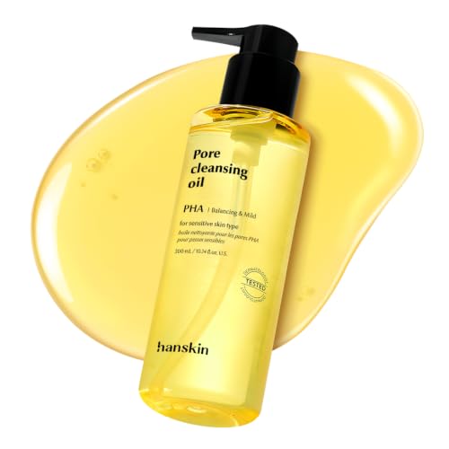 Hanskin PHA Pore Cleansing Oil for Sensitive Skin, Makeup Remover, 10.14 oz