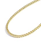 Jewelry Atelier Gold Chain Necklace Collection - 14K Solid Yellow Gold Filled Round Wheat/Palm Chain Necklaces for Women and Men with Different Sizes (2.5mm, or 3.2mm)