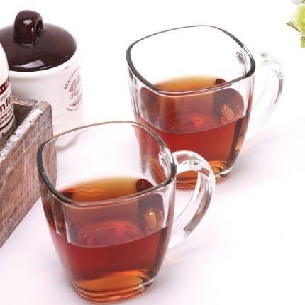 Glass Coffee Mug - 6 Pieces, Multicolour, 140 ml