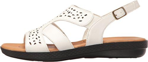 Easy Street Women's Bolt Flat Sandal, White, 7.5 W US | Image 7