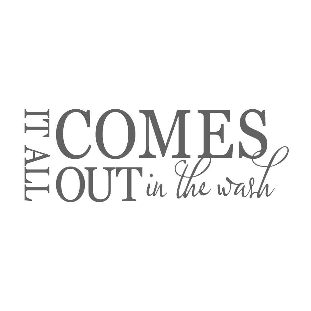 It All Comes Out in The wash Laundry Wall Sticker, Laundry Room Decal, Laundry Room Decor, Laundry Stickers, Laundry Room Sticker