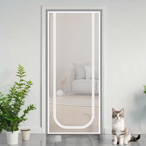 Escape-proof gate para mascotas de tela resistente para delimitar zonas interiores 4