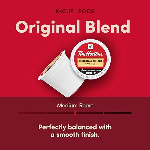 Tim Hortons Original Blend, Medium Roast Coffee, Single-Serve K-Cup Pods Compatible with Keurig Brewers, 72ct K-Cups, 12 Count (Pack of 6) image 2