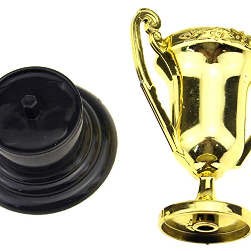 Copos de troféu de prêmio de ouro da STOBOK – troféus de plástico para lembrancinhas de festa infant
