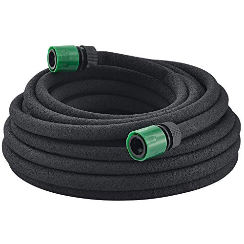 Preisvergleich Produktbild Juskys Perlschlauch Flex / 15 m / schwarz / Tröpfchenbildung / Schlauch Gartenschlauch Bewässerung