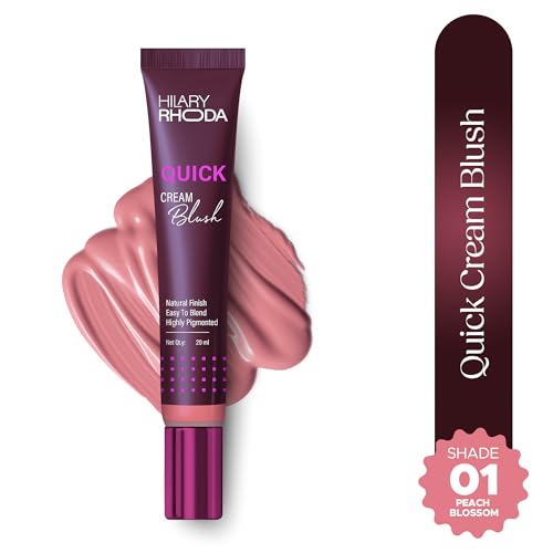 Image of Hilary Rhoda Quick Cream Blush | Peach | Long-Lasting & Buildable Liquid Blush | Highly Pigmented | Lightweight & Easy to Blend | For All Skin Types | (Peach Blossom) - 20ml