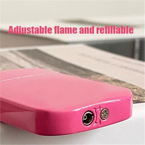 Encendedor metálico rosa a prueba de viento miniatura 5