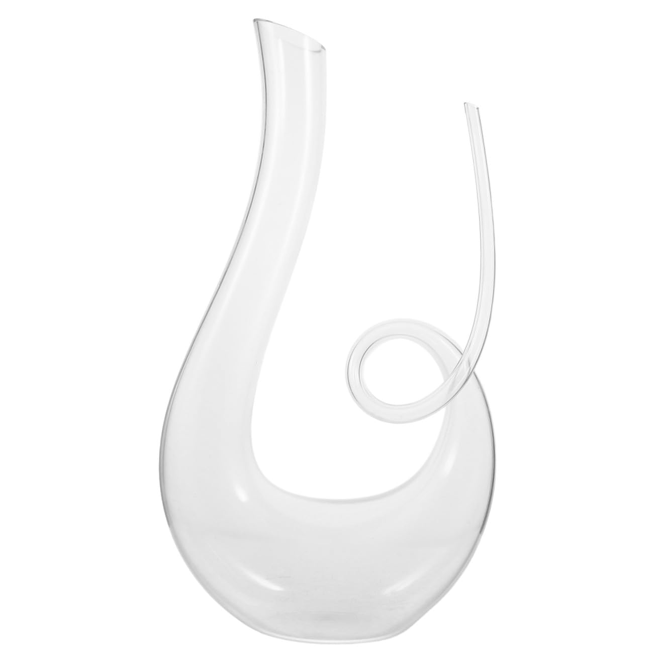 DOITOOL Decanter per Vino in Cristallo Trasparente 1300Ml Aeratore Creativo Piccolo e Unico Distributore di Bevande Conico per Ristoranti Bar e Uso Domestico