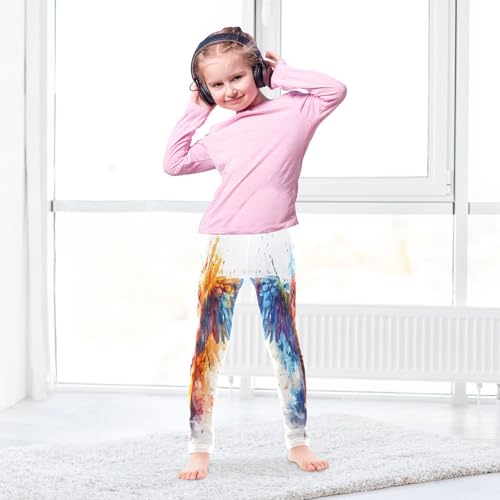 Bolaz Toddler Girls Leggings Printed Yoga Pants Leggings Lion with Colorful Wings for Kids4