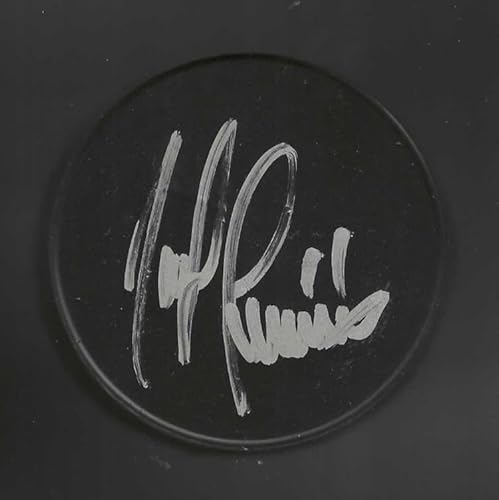 Jocelyn Lemieux Signed Blank Puck Chicago hawks Hartford Whalers Devils - Autographed NHL Pucks