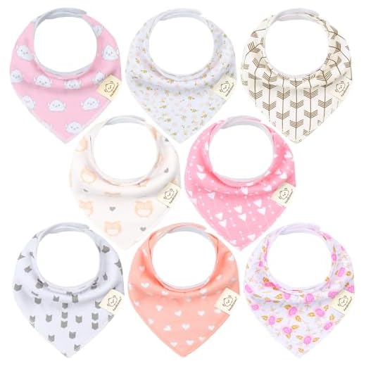 Baberos para niñas de bandana de bebé, baberos de algodón orgánico superabsorbente, baberos para bebés, baberos para dentición, pañuelos para bebés, niños pequeños