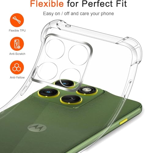Image of Lustree Compatible with Moto Edge 70 Back Cover | Shockproof Slim Protective Case | Anti-Slip Grip | Camera Lens Protection | Flexible TPU | Scratch-Resistant Phone Cover Compatible with Moto Edge 70