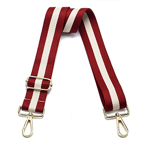 Image of Purse Strap Gold Hardware Replacement Crossbody Bag Strap, Wide Adjustable Shoulder Strap
