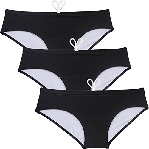 Men's Swimwear Solid Swim Briefs Elastic & Drawstring Swimsuit Ice Silk Lining Board Briefs