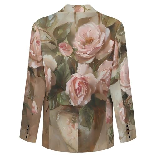 Vintage Roses Flowers Classic Suits Blazer for Men Business Tuxedo Jacket Sport Coat Two Buttons4