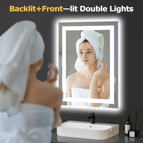 LED-Bathroom-Mirror-with-Lights-24x-32-Wall-Vanity-LED-Mirror-Stepless-DimmableDouble-Front-and-BacklightAnti-FogMemory-Smart-Mirror-for-Bathroom