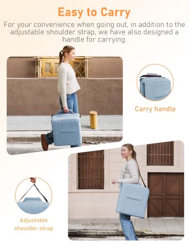 Image of FASTMOMENT Floor Chair with Back Support Adjustable Meditation Chair with 14 Positions Portable Ground Seating for Adults Foldable Floor Seat for Meditation Yoga (Thicker Sponge Version, Bright Blue)