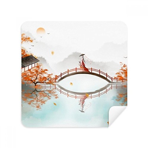 Chiffon lunettes chinois et écran style aquarelle Jincheng Automne DIYthinker 2Pcs