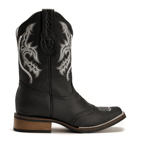 Joe Boots VE030 Men's Western Boots: Square Toe Cowboy Boots & Rodeo Boots in Genuine Leather