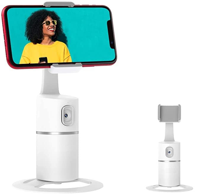 Leqtroniq Auto Face Tracking Tripod, 360° Rotation Phone Camera Mount No App Required, Battery Operated Smart Shooting Holder for Live Vlogging, Streaming (White) (B0B2KJKJXD) Amazon Price History, Amazon Price Tracker