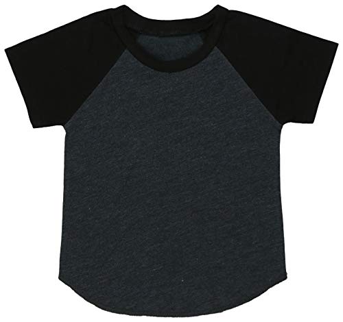 Image of ToBeInStyle Kids Boys Girls Cotton Jersey Contrast Raglan V-Neck Tee T-Shirts