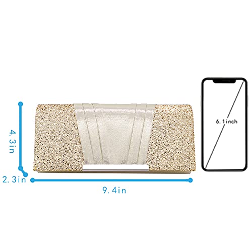Image of Goclothod Evening Clutch Handbag Women Fashion Crossbody Shoulder Bag Chain Purse