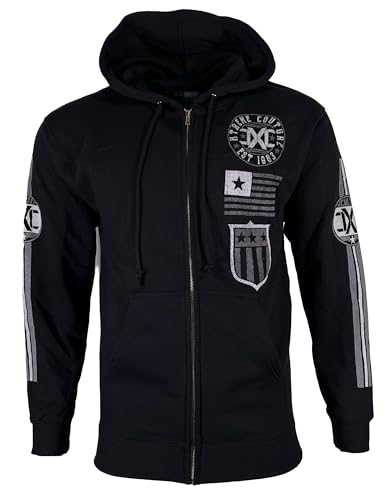 Xtreme Couture by Affliction Men's Zip Up Hoodie Bravenet Black3