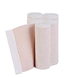 HOSPORA Latex-Free Compression Cotton Elastic Bandage, 6 Inch with Hook and Loop Closure (Pack of 5)