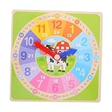 Modèle d'horloge numérique : développe les compétences d'apprentissage des enfants, favorise la communication, le raisonnement et la pensée logique, horloge pédagogique en bois