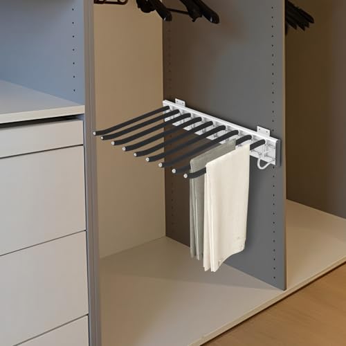 Porte Pantalon Cintres Coulissant Porte Pantalon Extensible 9 Bras Suspension De Pantalons pour Penderie économise De l'espace,pour Pantalons, Vêtements, Cravates