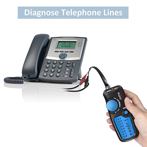 Wire Tracker, ELEGIANT Cable Tester RJ11 RJ45 Multifunction Wire Tracker Line Finder for Network Cable Collation, Telephone Line Test, Continuity Checking