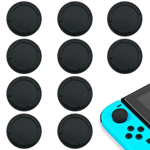 Uzndq 10 Stück Ersatzkappe Für Controller Switch,Daumenkappen Für Nintendo Switch Controller Griffabdeckungen Schutzhülle Zubehör Thumb Grips (Schwarze)