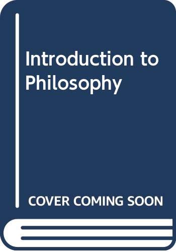 Introduction to Philosophy 003021761X Book Cover
