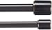 AmazonBasics 1"W Double Extendable Tension Curtain Rods with Cap Finials Set, 36" to 72", Bronze