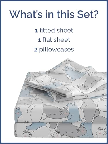 Image of Kids Queen Funny Creatures Bed Sheets - 4 Piece Funny Creatures Sheet Set