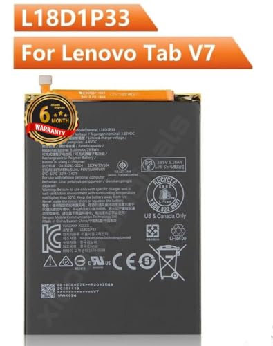 Image of L18D1P33 Battery for Lenovo Tab V7 6.9 inch ZA4L0052IN Battery with 6 Months Warranty***(O197)