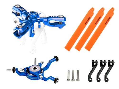 MICROHELI CNC Triple Orange Blades Conversion Set (Blue) - Blade Nano CPX/CPS / S2 / S3