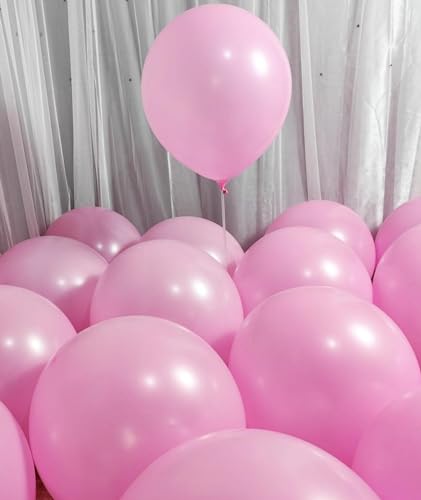 Image of 90 Pack Pink Balloons 18 Inch Pink Latex Large Balloons - Various Party Decorations