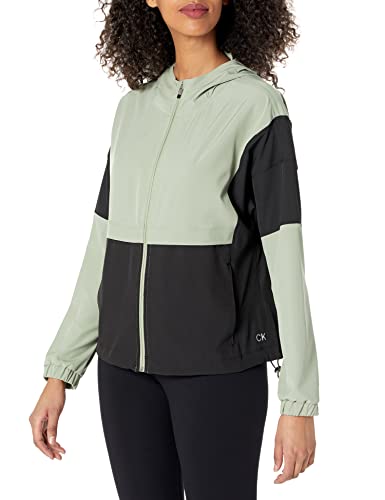 Calvin Klein Damen Color Block Hooded Full Zip Jacket Mantel,...