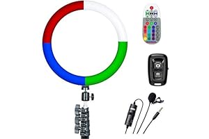 Sunpak 12" Rainbow Ring Light Vlogging Kit